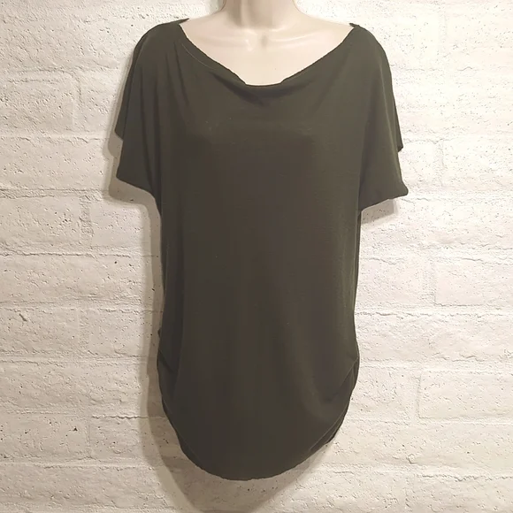 🚨3/$15 Olive Draped Neckline Top - Picture 3 of 6